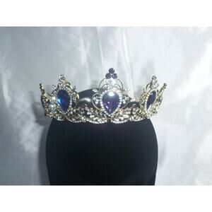 Purple tiara, wedding bridal prom party formal evening statement princess tiara
